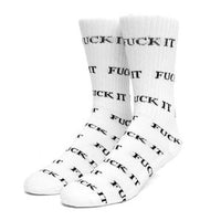 HUF Fuck It Socks | White - The Vines Supply Co