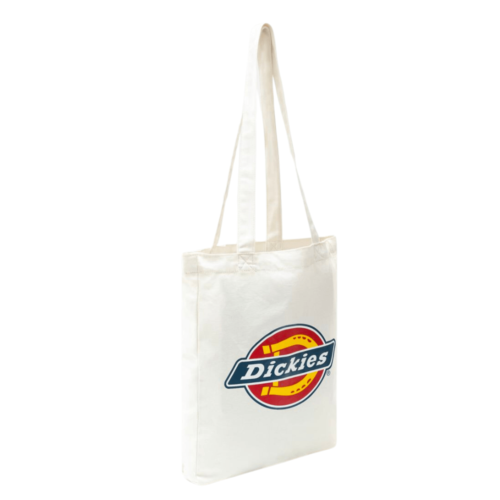 Ecru Dickies skateboarding icon tot hip bag with adjustable strap and multiple compartments, casual streetwear accessory.