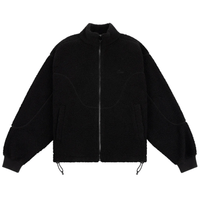 Dime MTL Polar Fleece Sherpa Zip | Black - The Vines Supply Co