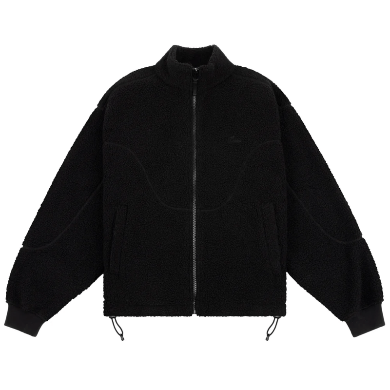 Dime MTL Polar Fleece Sherpa Zip | Black - The Vines Supply Co