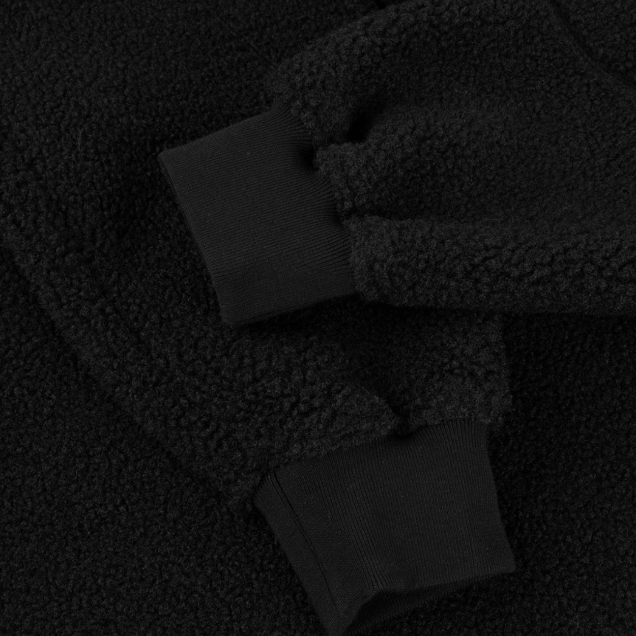 Dime MTL Polar Fleece Sherpa Zip | Black - The Vines Supply Co