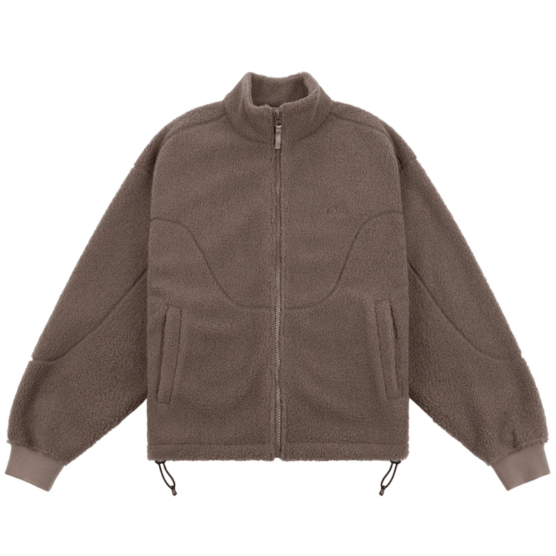 Dime MTL Polar Fleece Sherpa Zip | Mocha - The Vines Supply Co