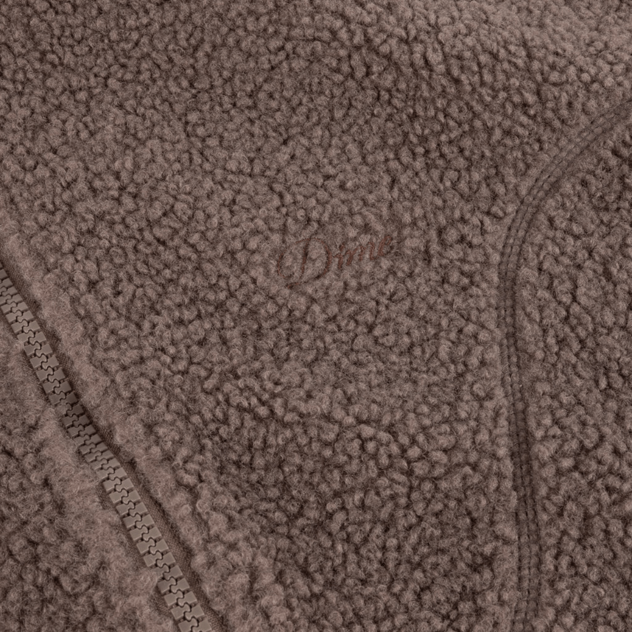 Dime MTL Polar Fleece Sherpa Zip | Mocha - The Vines Supply Co