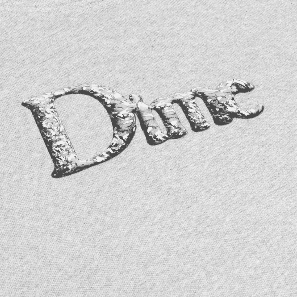 Dime MTL Classic Decoy Hoodie in Heather Grey, casual hoodie with a relaxed fit and Dime MTL branding.