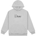 Dime MTL Classic Decoy Hoodie in Heather Grey, showing the hoodie's front with Dime MTL logo and decoy pattern on soft fabric