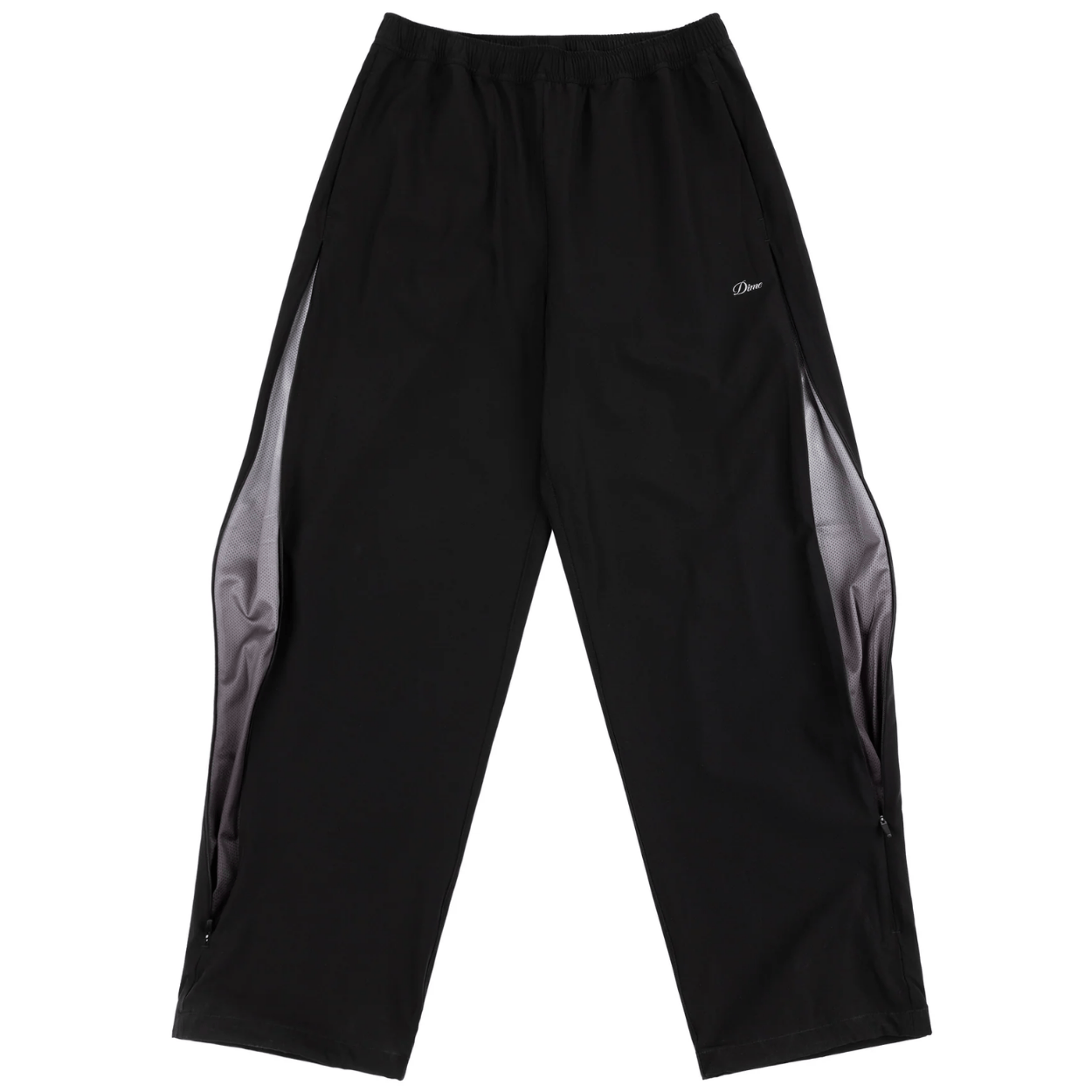 Dime MTL Athletic Zip Pants | Black - The Vines Supply Co
