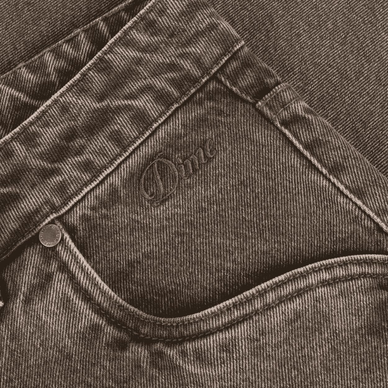 Dime MTL Baggy Denim Pants | Sandblasted Brown - The Vines Supply Co