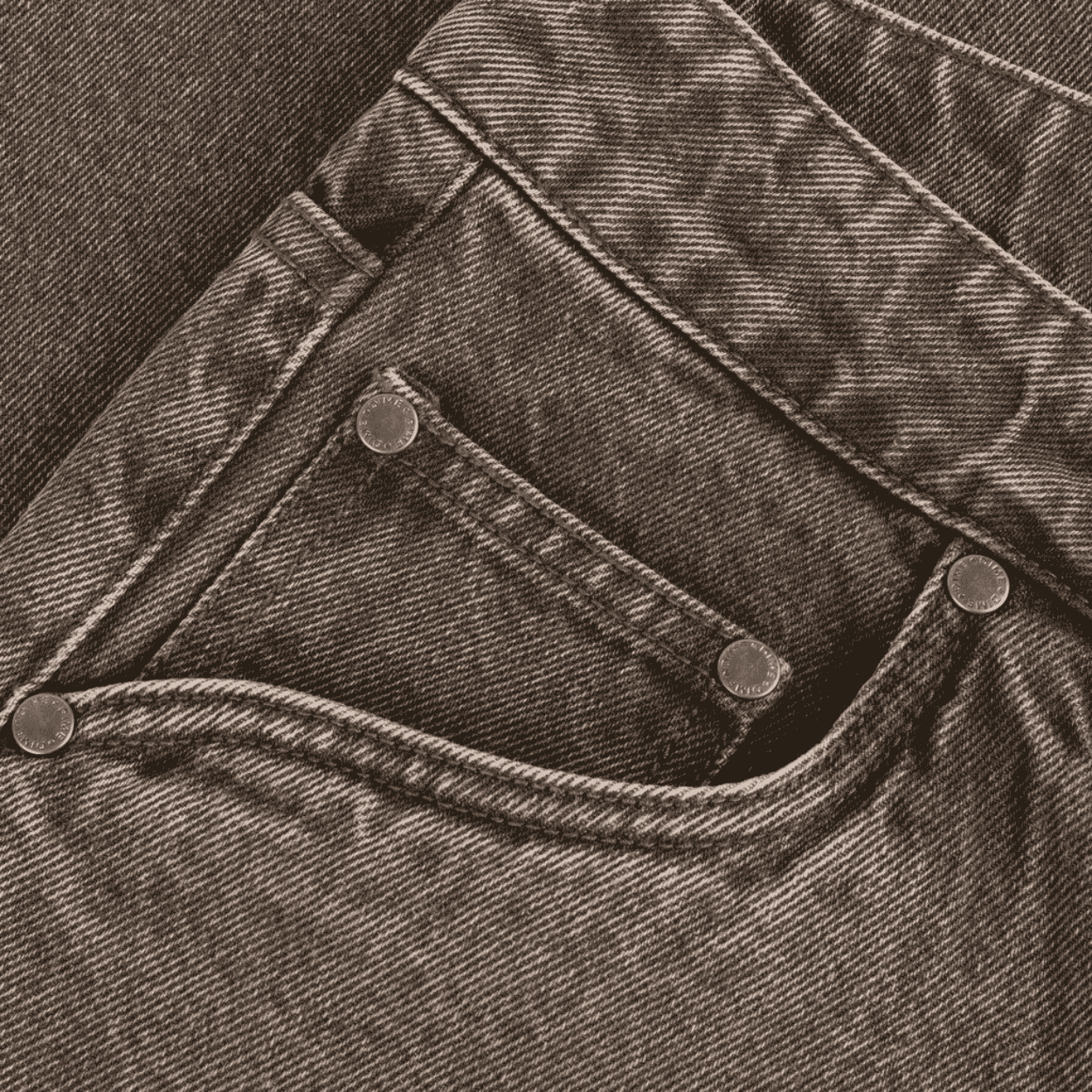 Dime MTL Baggy Denim Pants | Sandblasted Brown - The Vines Supply Co