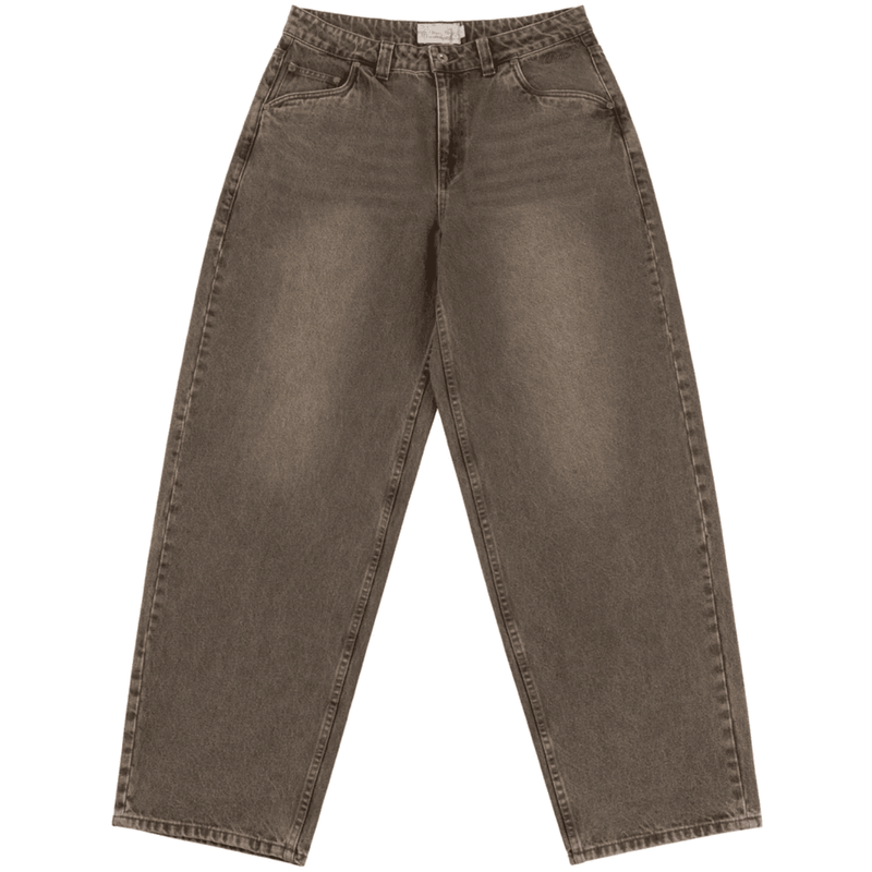 Dime MTL Baggy Denim Pants | Sandblasted Brown - The Vines Supply Co
