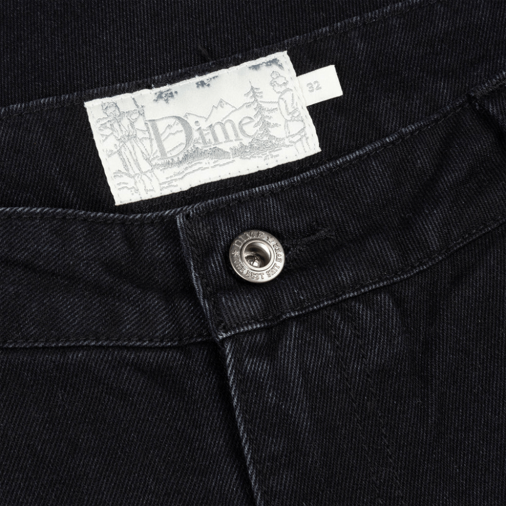 Dime MTL Classic Relaxed Denim Pants | Black Washed - The Vines Supply Co