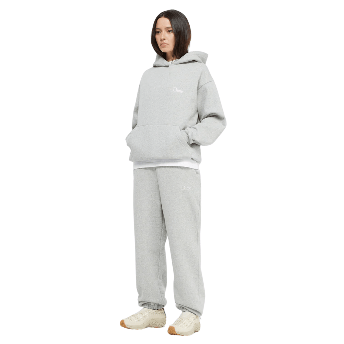 Dime MTL Small Logo Sweatpants | Heather Grey - The Vines Supply Co