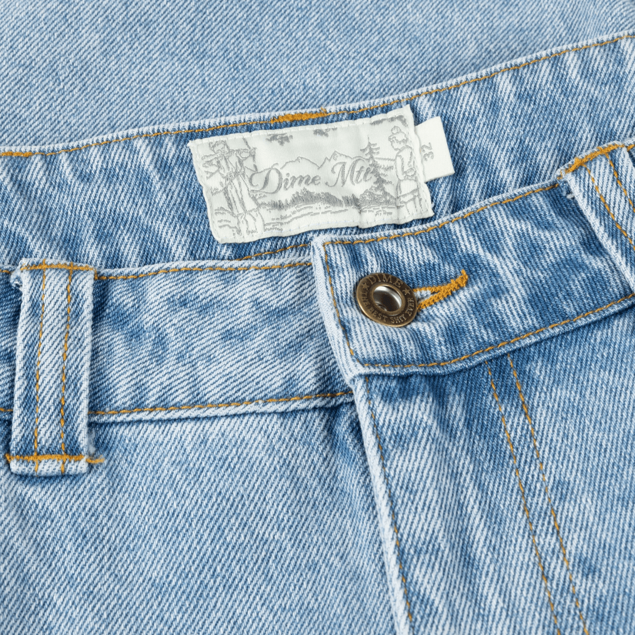 Dime MTL Carpenter Denim Shorts | Blue Washed - The Vines Supply Co