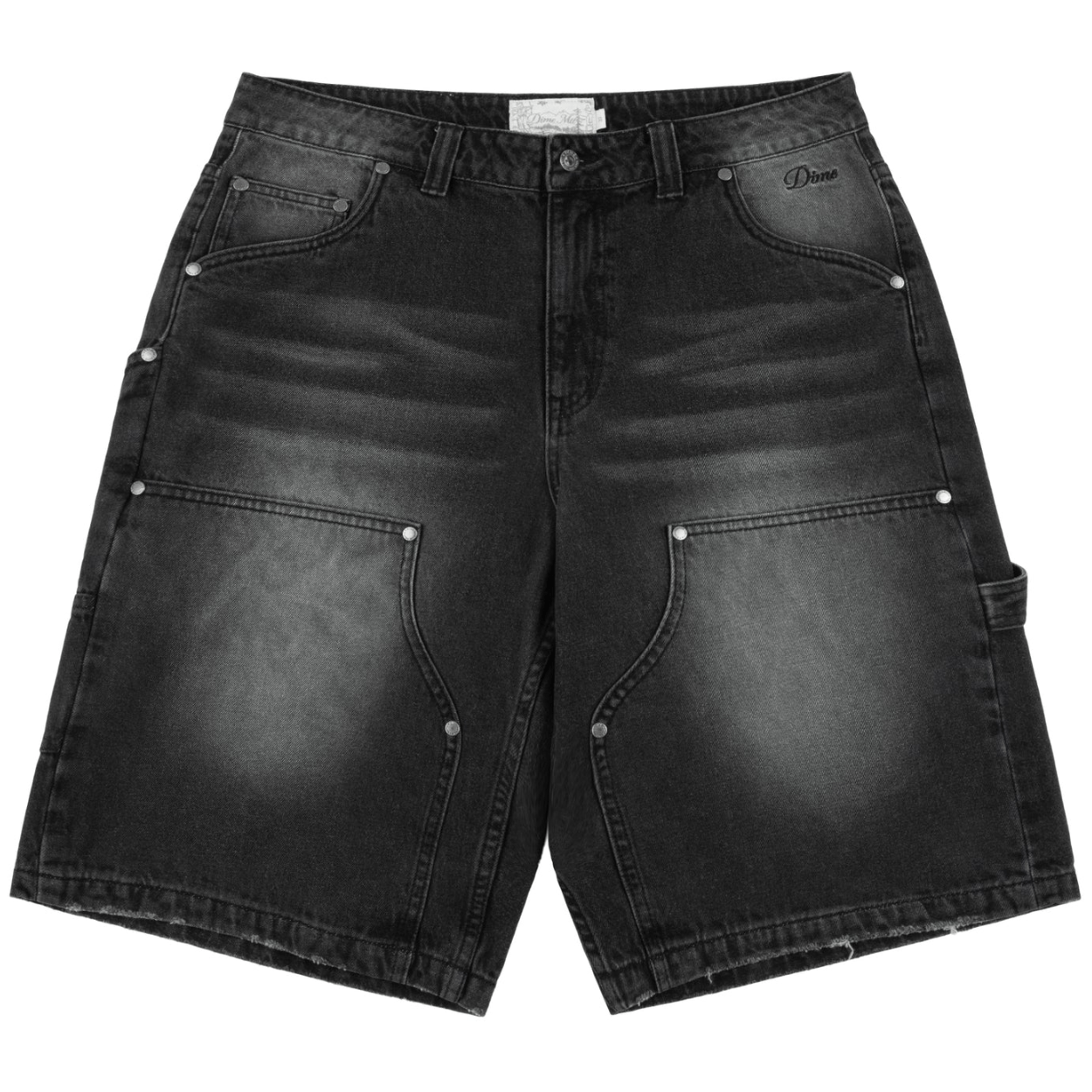 Dime MTL Carpenter Denim Shorts | Sunblasted Black - The Vines Supply Co