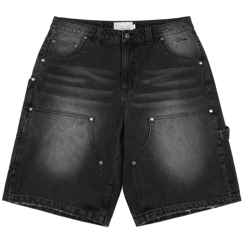 Dime MTL Carpenter Denim Shorts | Sunblasted Black - The Vines Supply Co