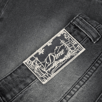 Dime MTL Carpenter Denim Shorts | Sunblasted Black - The Vines Supply Co