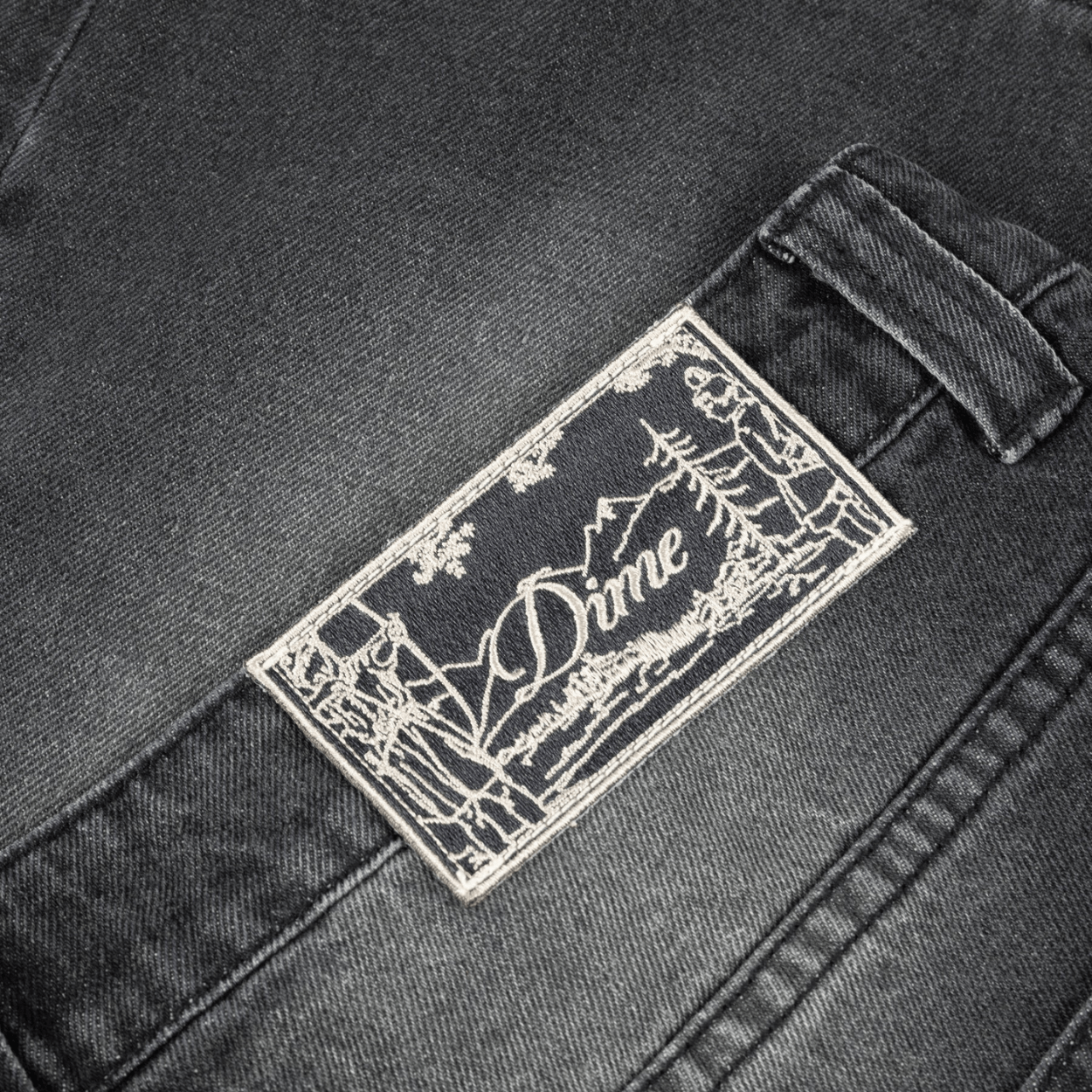 Dime MTL Carpenter Denim Shorts | Sunblasted Black - The Vines Supply Co