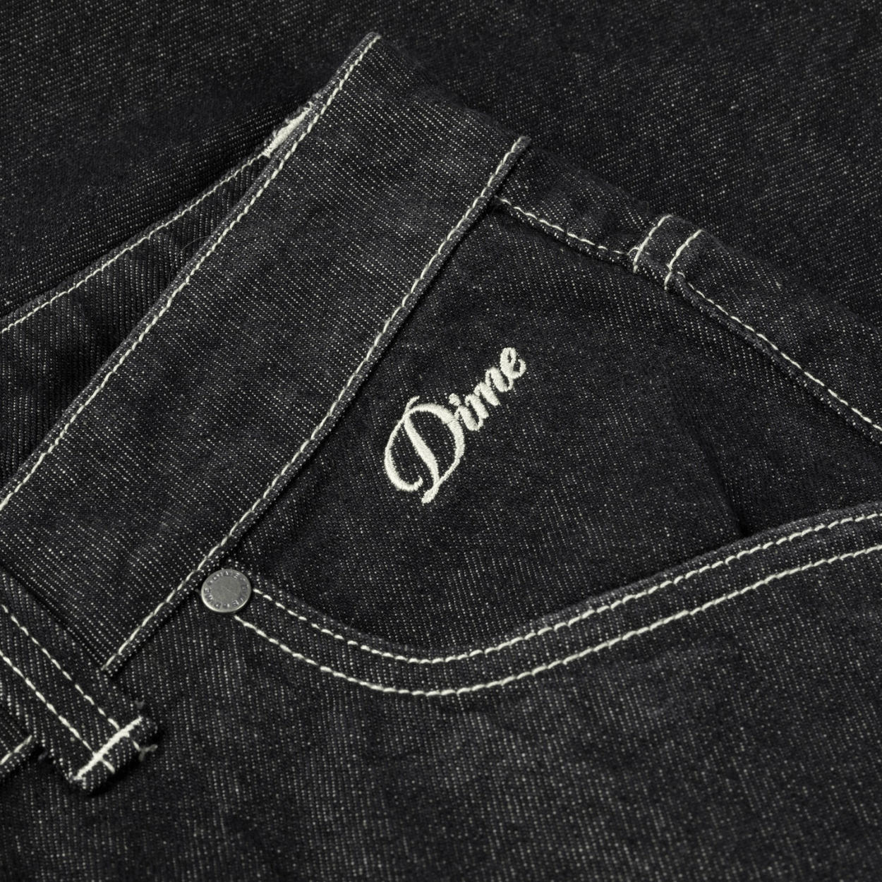 Dime MTL Classic Denim Shorts | Black Washed - The Vines Supply Co
