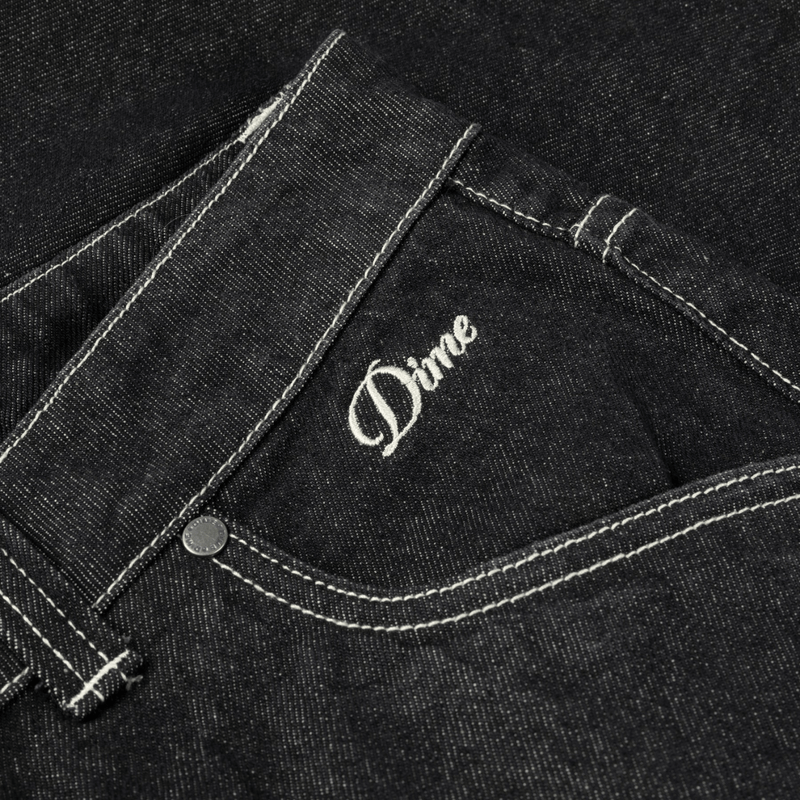 Dime MTL Classic Denim Shorts | Black Washed - The Vines Supply Co