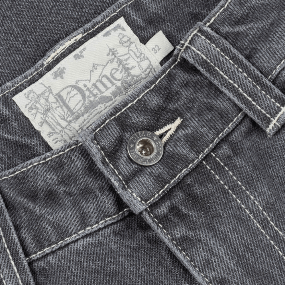 Dime MTL Classic Denim Shorts | Faded Black - The Vines Supply Co