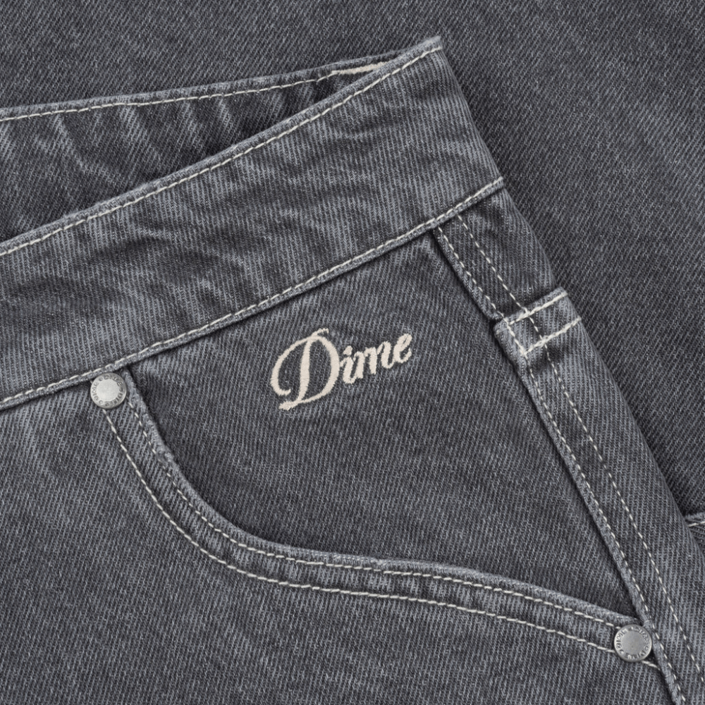 Dime MTL Classic Denim Shorts | Faded Black - The Vines Supply Co
