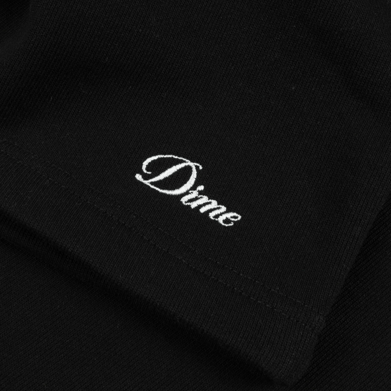 Dime MTL Cursive Small Logo Sweat Shorts | Black - The Vines Supply Co