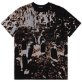 Black Dime MTL CCTV T-Shirt featuring a graphic print, casual crewneck design, made from soft cotton fabric.