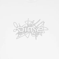 Dime MTL Glyph T-Shirt | White - The Vines Supply Co
