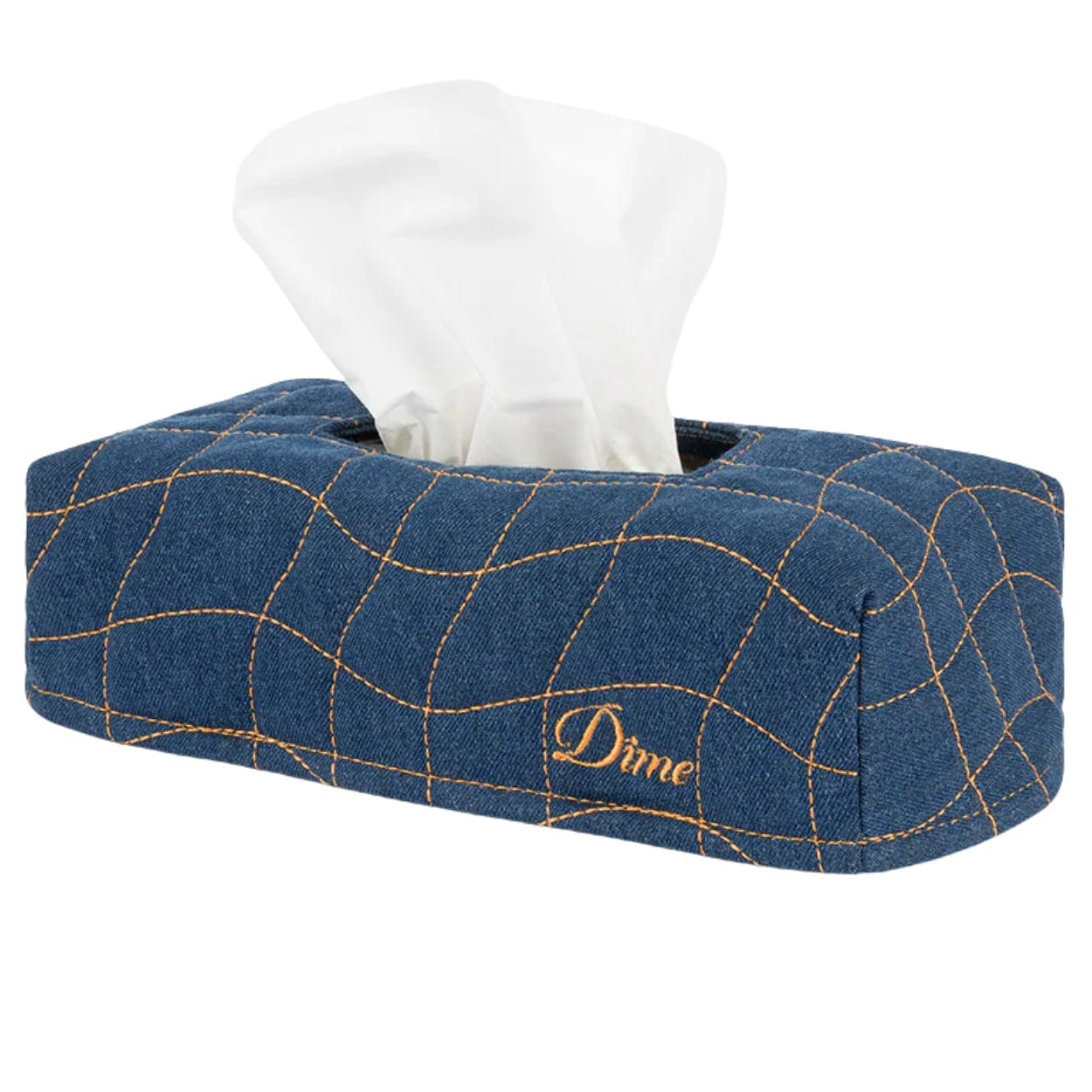 Dime MTL Quilted Tissue Box Cover | Indigo - The Vines Supply Co