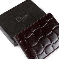 Dime MTL Classic Quilted Leather Bifold Wallet | Burgundy - The Vines Supply Co