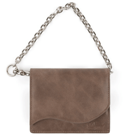 Dime MTL Chain Leather Wallet | Brown - The Vines Supply Co