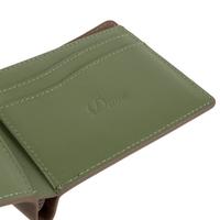 Dime MTL Classic Leather Wallet | Brown & Olive - The Vines Supply Co