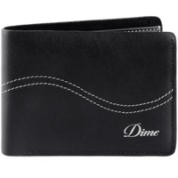 Dime MTL Cursive Leather Bifold Wallet | Black - The Vines Supply Co
