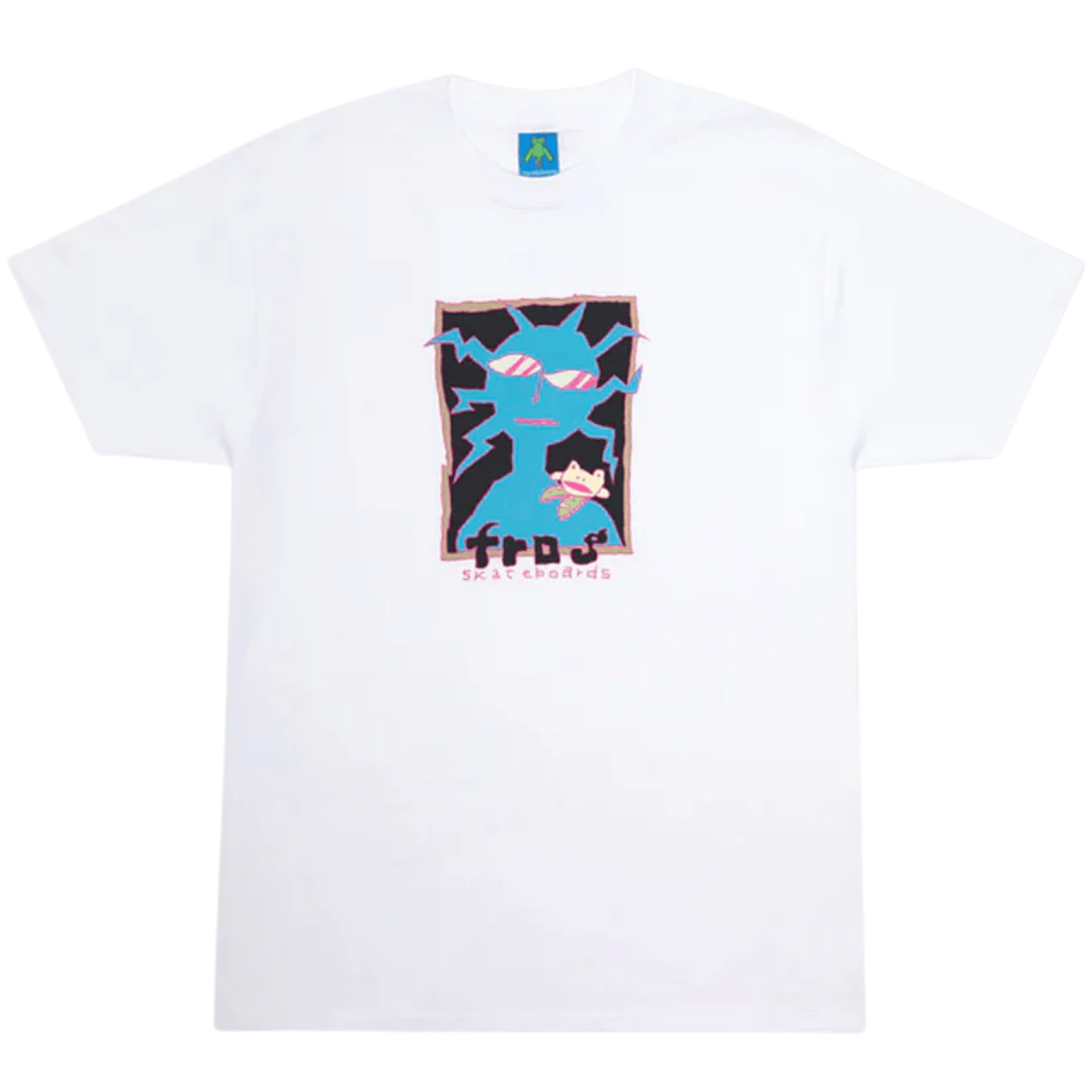Frog Skateboards Shoulder Frog T-Shirt | White - The Vines Supply Co