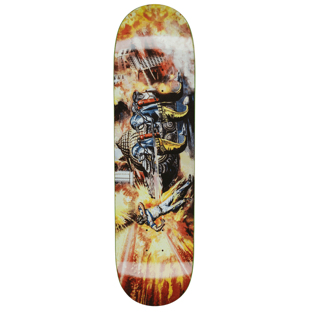 Fucking Awesome Curren Caples Blasters of Reality skateboard deck in 8.25-inch width, featuring colorful graphic design.