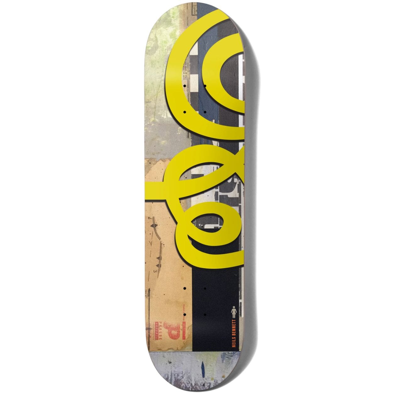 Girl Jenkins 30 Swirls Niels Bennett Twin Tip Skateboard Deck | 8.25"