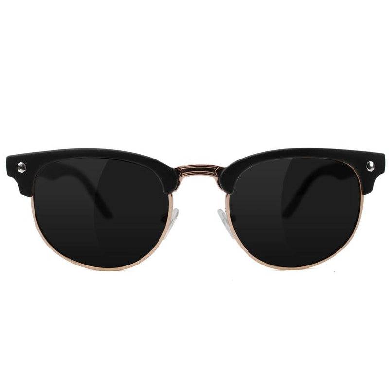 Glassy Glassy Morrison Polarized Sunglasses | Black & Gold Sunglasses | The Vines