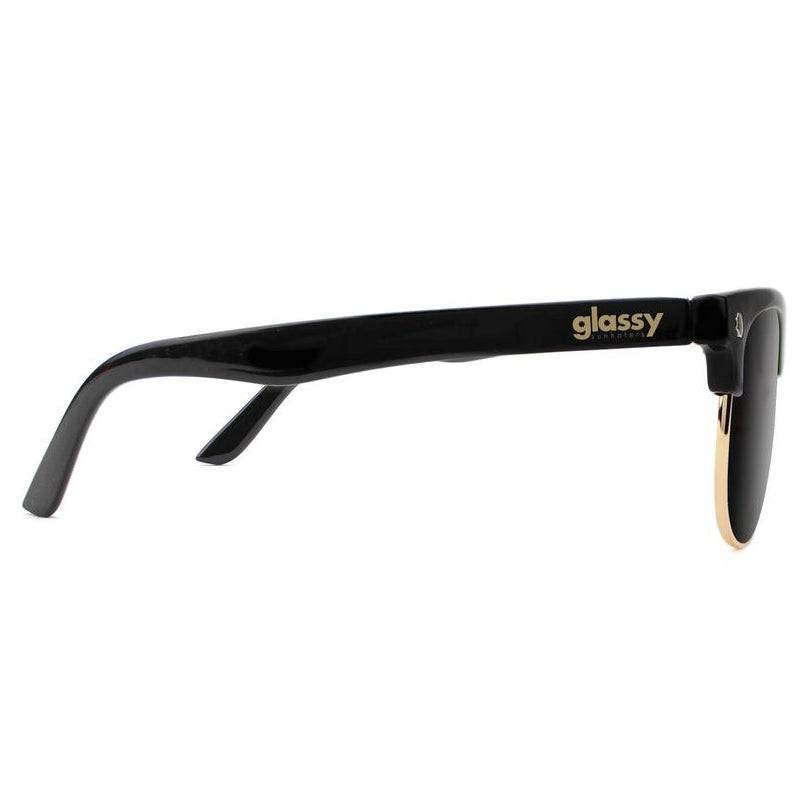Glassy Glassy Morrison Polarized Sunglasses | Black & Gold Sunglasses | The Vines