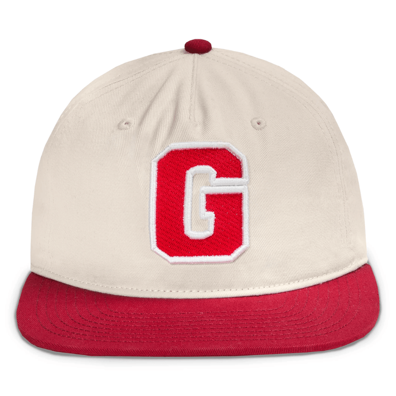 GVNMNT Clothing Co G Way Cap l Cream & Red - The Vines Supply Co