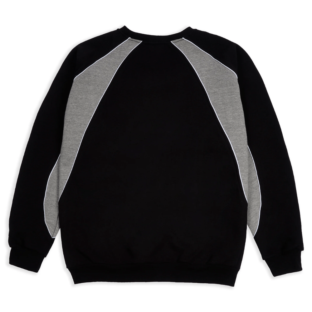GVNMNT Origins Varsity Vneck Sweatshirt | Black - The Vines Supply Co