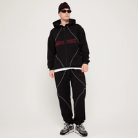 GVNMNT Clothing Co Exo Hoodie | Black & Red - The Vines Supply Co