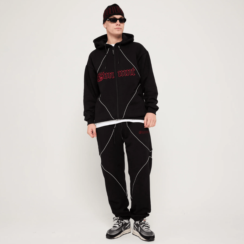 GVNMNT Clothing Co Exo Hoodie | Black & Red - The Vines Supply Co