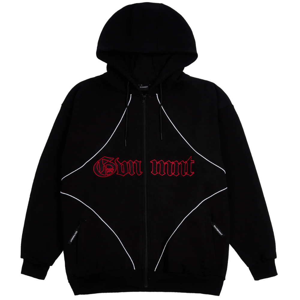 GVNMNT Clothing Co Exo Hoodie | Black & Red - The Vines Supply Co