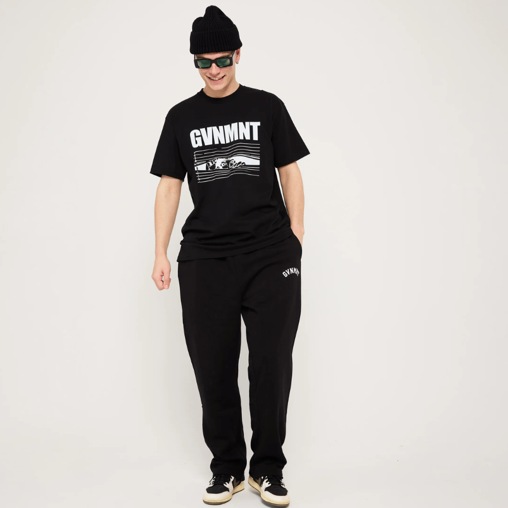 Black GVNMNT Clothing Co Eyes Out T-Shirt featuring a bold eye graphic on soft cotton fabric.