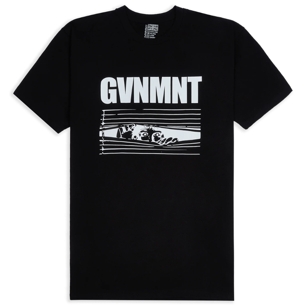 Black Eyes Out T-Shirt by GVNMNT Clothing Co featuring eye graphic print on soft cotton tee.
