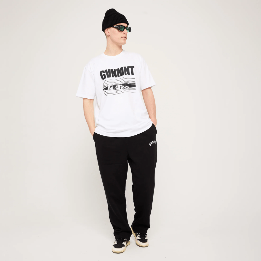 GVNMNT Clothing Co Eyes Out T-Shirt | White - The Vines Supply Co