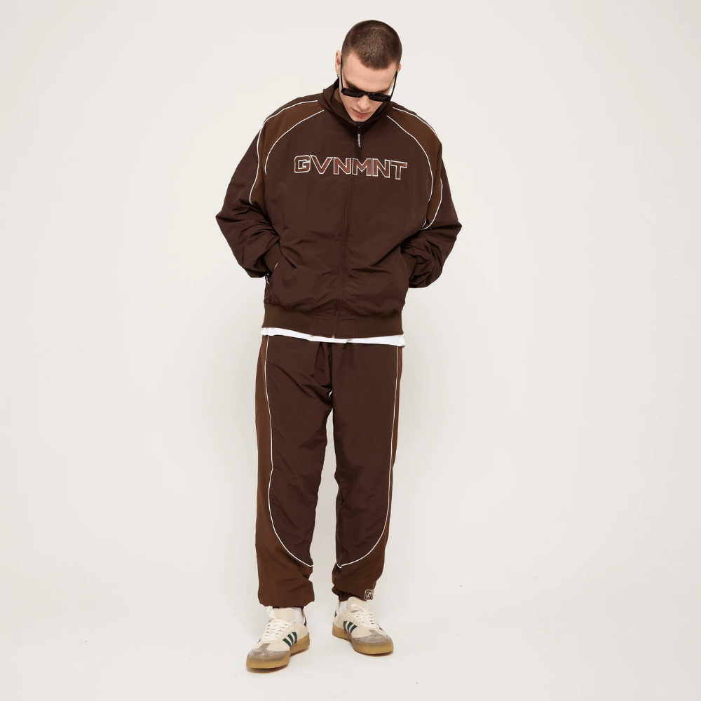 GVNMNT Clothing Co Chambers Track Bottom | Chocolate & Walnut - The Vines Supply Co