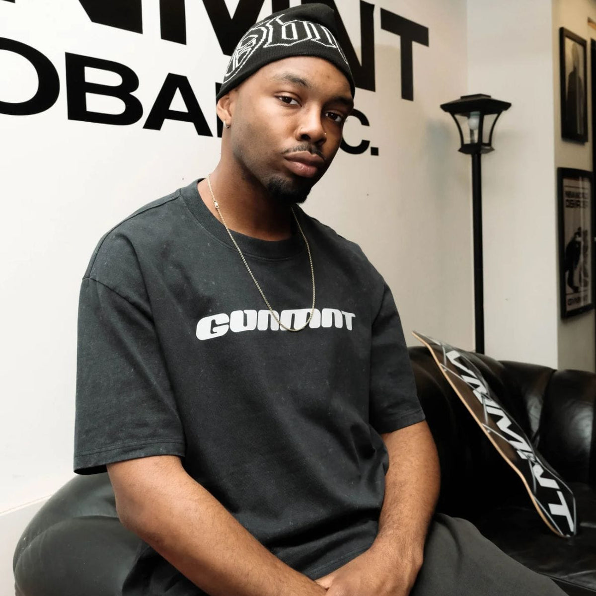 GVNMNT Future Proof T-Shirt in faded black, casual men's tee from GVNMNT Clothing Co featuring a relaxed fit and soft fabric.