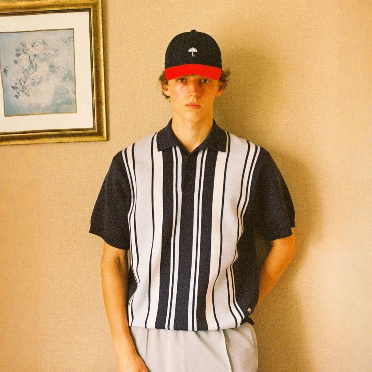 Helas Bronx Knit Polo Shirt | Navy