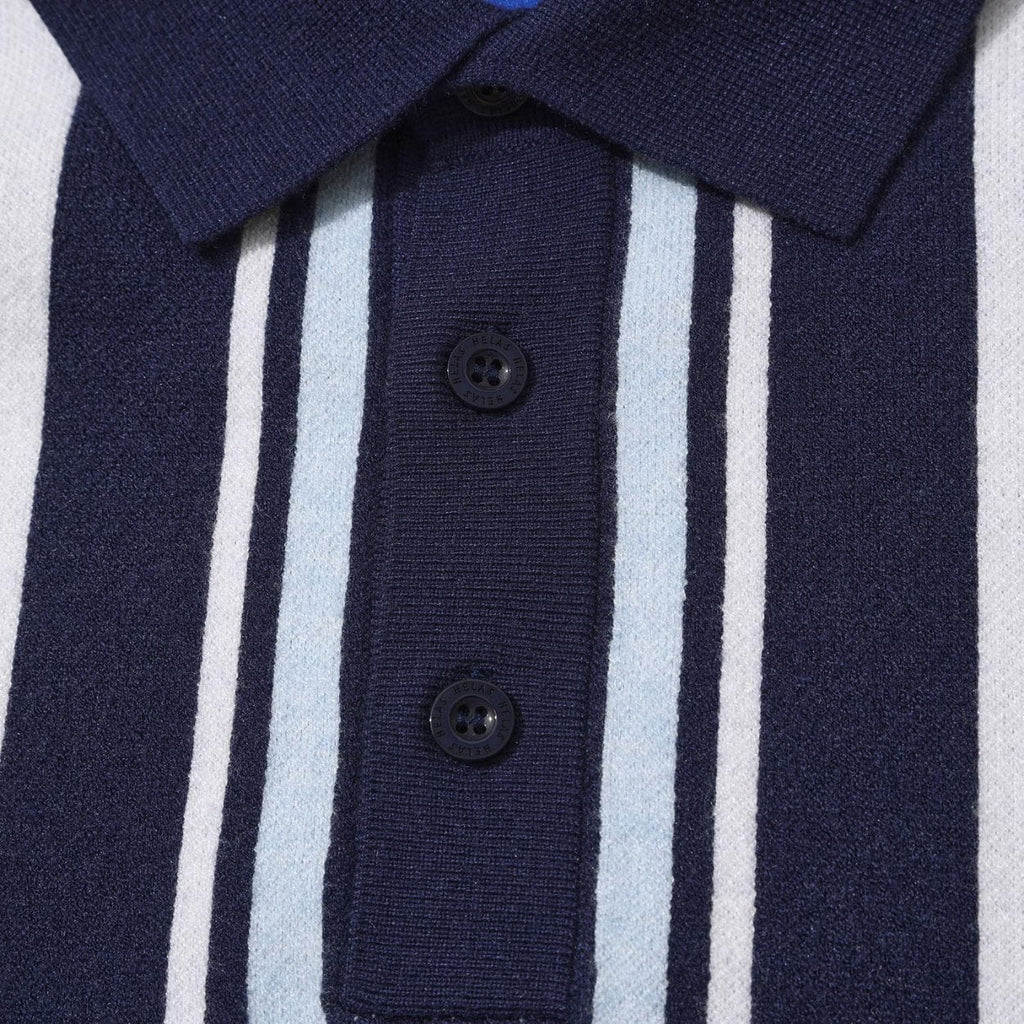 Helas Bronx Knit Polo Shirt | Navy