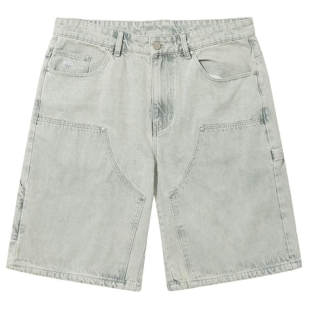 Helas Double Knee Jean Shorts | Light Blue